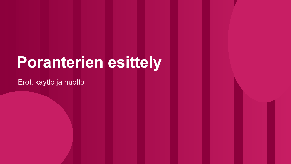 Kuivaporien esittely, erot ja huolto
